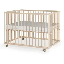 Sämann Laufgitter, mit Matratze – Schlupfsprossen - natur | Gr.: 75x100 cm,