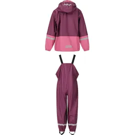 ZigZag Regenanzug "Simba", Jungen, Gr. 128, dunkellila, 100% Polyester, mehrfarbig, Sportanzüge Regenanzug, in wasserdichter Qualität