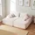 Vevor übergroße Doppel-Chaiselonguen (210 cm) Cord-Sofa, gemütliches Zweiersofa mit tiefer Sitzfläche & weichen Kissen & Dekokissen für Wohnzimmer und Schlafzimmer, Schlafsofa 2 Personen Beige
