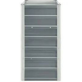vidaXL Garten-Hochbeet verzinkter Stahl rechteckig 240 x 40 x 77 cm Grau  