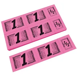 CombiCraft Wertmarken Karte auf fuchsiafarbenem Papier mit schwarzem Druck mit 5 Wert-Einheiten