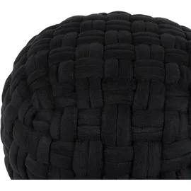 Beliani Pouf Samtstoff 45 x 35 x 45 cm Schwarz