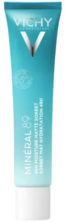 Vichy Minéral 89 48H Moisture Matte Sorbet Feuchtigkeitsgel Tube 40ml
