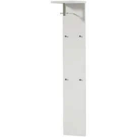 MODERANO Garderobenpaneel Gardasee, Chrom, Metall, Holzwerkstoff, 33x167x31 cm, Aufhängemöglichkeit, Garderobe, Garderobenpaneele, Garderobenpaneele