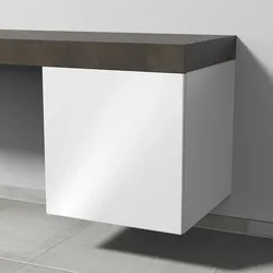 Anbau-/Solitärschrank Anschlag links 2morrow (P2391L) 510x500x520 Weiß-Glanz