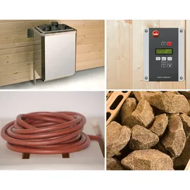 Weka Saunaofen-Set 8 9 kW + Saunasteine, Steuergerät