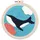 ap commerce Punch Needle Figured'Art 20x20 cm Orca im Meer, DIY Stickerei mit Nadel und Wolle