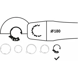Bosch Schutzhaube mit Deckblech, 180 mm, mit Codierung