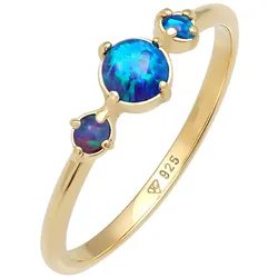 Elli Trend Bandring Trio Geo Vintage Opale 925 Silber 54 Damen 