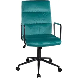Drehstuhl DUO COLLECTION "Flora", blau (petrol, schwarz), H:111cm T:57cm, 100% Polyester, Stühle