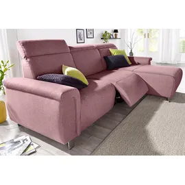 sit&more Ecksofa »Township L-Form«, wahlweise mit elektrischer Wallfree-Funktion rosa