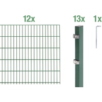 Globus Alberts Doppelstabmatten-Grundset 24 m 200 x 160 cm 6/5/6 grün