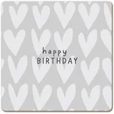 Grafik-Werkstatt Grafik Werkstatt lustiger Untersetzer aus Kork | Happy Birthday, Bunt
