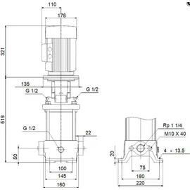 Grundfos Kreiselpumpe CR5-8 400V 1,1kW