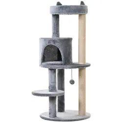 PawHut Kratzbaum Spanplatten, Sisal, Plüsch