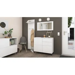 Garderoben-Set BORCHARDT MÖBEL "Haama", weiß (weiß matt), Kastenmöbel-Sets