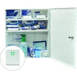 GRAMM medical Metall-Verbandschrank C 418.036.00700 , Mit Inhalt nach DIN 13 169