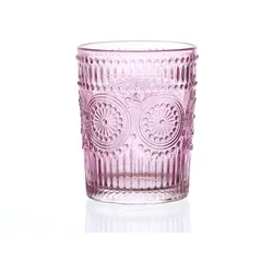 MARELIDA Trinkgläser lila 280ml Wasergläser Saftgläser Vintage Retro Boho 4Stück