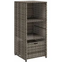 vidaXL Gartenschrank Grau 50x55x115 cm Poly Rattan