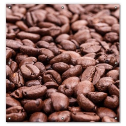 Sonnenschutz Frisch geröstete Kaffeebohnen, Wallario, blickdicht, mit Saugnäpfen, wiederablösbar und wiederverwendbar rot 96 cm x 100 cm