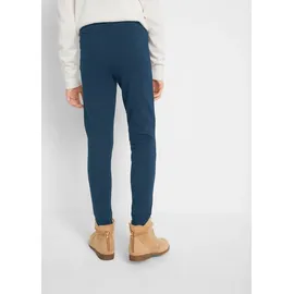 bonprix Thermoleggings BONPRIX "Thermo-Leggings", Mädchen, Gr. 152, N-Gr, blau (dunkelblau), Obermaterial: 95% Baumwolle, 5% Elasthan, Hosen, aus Baumwolle und Elasthan, bequeme Passform
