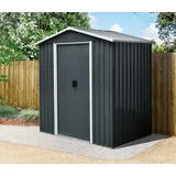 Gerätehaus Pultdach anthrazit Metall Geräteschuppen Gartenhaus 1,94 x1,31 x1,84