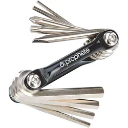 Werkzeugset PROPHETE "Mulitool mit 9 Funktionen", silber (schwarz, silberfarben), Werkzeugsets