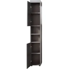 trendteam Runner Hochschrank 30 x 190 x 31 cm Grau Holz
