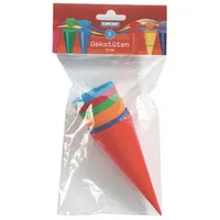 Stylex 6er Deko Schultüte Dekotüten 12cm lang