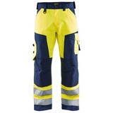 BLÅKLADER Blakläder Herren Warnschutzhose 1566 gelb, marine Größe 52