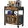 Vevor Kaffeebarschrank 61 x 36 x 70,5 cm Kaffeebarschrank im Landhausstil mit 4-stufigem Stauraum, beweglicher Kaffeebartisch mit Rollen &Netztür,