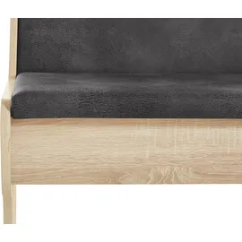 Home Affaire Eckbank »Alfa«, mit Stauraum unter der Sitzfläche, Breite 143 cm, anthrazit natur, , 21916900-0 B/H/T: 145 cm x 90 cm, x 112 cm