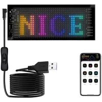 Luminea Programmierbare flexible LED-Anzeigetafel, 512 LEDs, 17x7xcm, App, USB