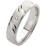 FIRETTI Trauring »Schmuck Geschenk Hochzeit Ehering "LIEBE"« wahlweise mit oder ohne Zirkonia (synth.), silberfarben