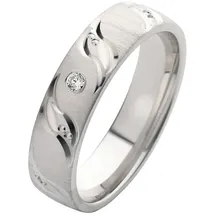 FIRETTI Trauring »Schmuck Geschenk Hochzeit Ehering "LIEBE"« wahlweise mit oder ohne Zirkonia (synth.), silberfarben