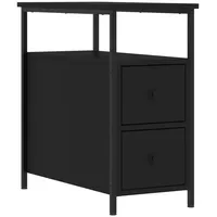 VidaXL Nachttisch Schwarz 30x60x60 cm Holzwerkstoff