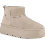VAN HILL Damen Plateau Boots in Beige