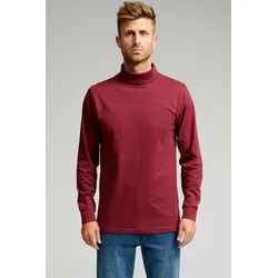 Rollkragenpullover - Burgunderrot - Mann - TeeShoppen