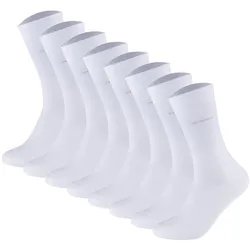 Sneakersocken CAMANO "Socken 8er Pack", Damen, Gr. 39-42, braun (weiß), Obermaterial: 80% Baumwolle CO. 17% Polyamid PA. 3% Elasthan EL., Socken Sneakersocken