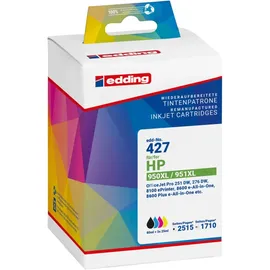 edding kompatibel zu HP 950XL schwarz + 951XL CMY