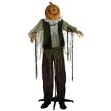 Europalms Halloween Figur Kürbismann, animiert, 170cm