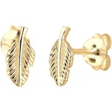 Elli Ohrstecker Feder gold 925 Sterling Silber onesize