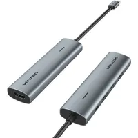 Vention TGGHB, 5-in-1 HDMI USB3.0 PD 100W Aluminium Grau