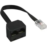InLine ISDN Verteiler 1x RJ45 St 2x RJ45 Bu, (8P8C) o. Endwiderstände