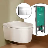 Hansgrohe LivaFine Wand-Dusch-WC mit AquaHelix Flush Komplett-SET