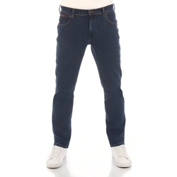 Wrangler Herren Jeans Texas Slim Fit Slim Fit Blau Chip Normaler Bund Reißverschluss L 34