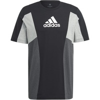 Adidas Herren T-Shirt (Short Sleeve) M ESS Cb T, Black/Dark Grey Heather, IC3681, S