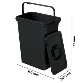 Prosperplast Abfalleimer 23 l Schwarz