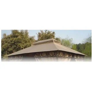 Buri Ersatzdach Cape Town Garten-Pavillon Natur 4x3m Pavillondach Kaminabzug