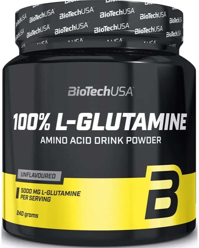 BioTechUSA 100% L-Glutamine Pulver mit Aminosäuren 240 g